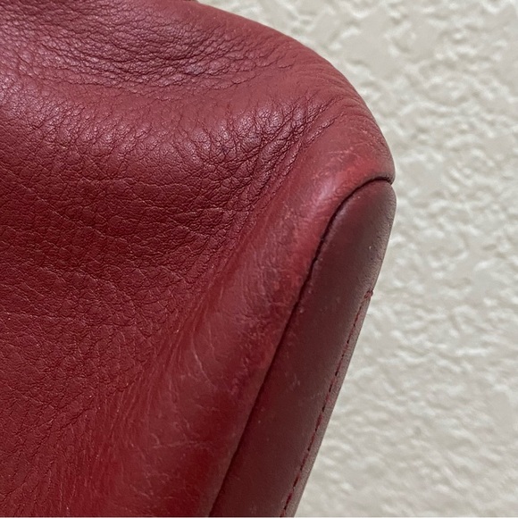 Vintage Y2K COACH 9844 Legacy West Demi Burgundy Red Leather Hobo Mini Bag - Picture 15 of 16